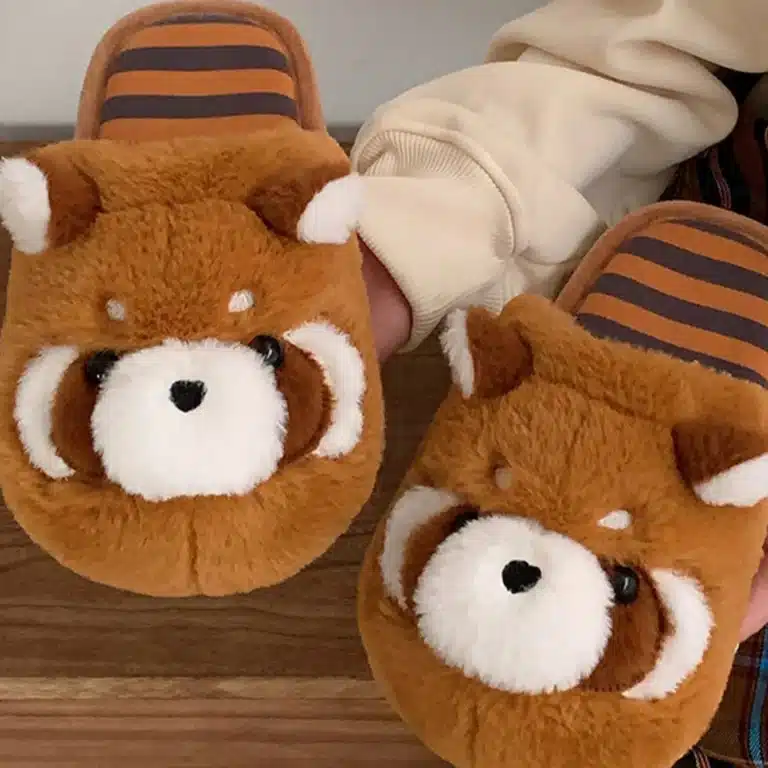 Pantoufle Panda Roux 4