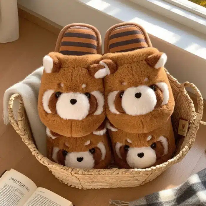 Pantoufle Panda Roux 6