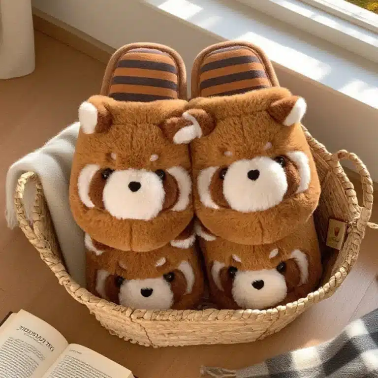 Pantoufle Panda Roux 6