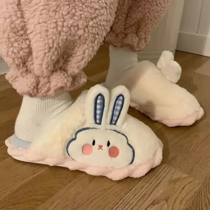 Pantoufles Lapin Semelle Tressée 4