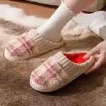 Pantoufles A Carreaux Femme 5