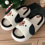 Pantoufle Chien En Lin 5