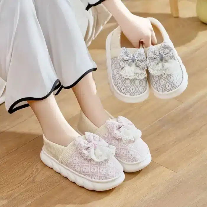 Pantoufles Fermées Avec Noeud 6