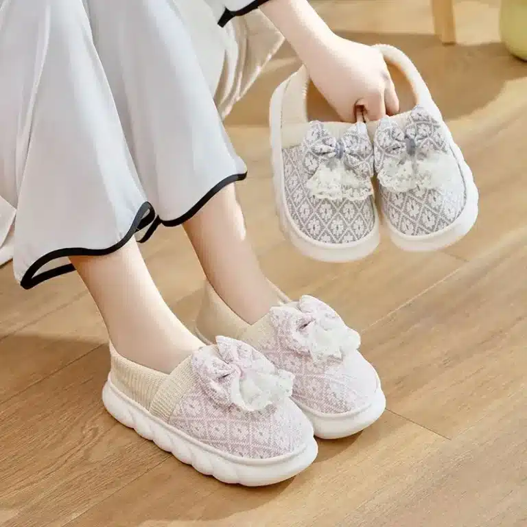 Pantoufles Fermées Avec Noeud 6