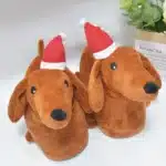 Pantoufles Teckel Noël 3