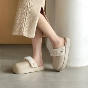 Pantoufle Sabot Fourré Femme