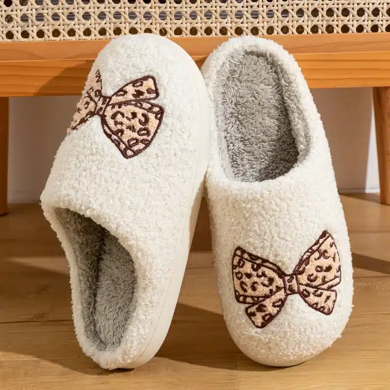 Pantoufle Noeud Léopard 3