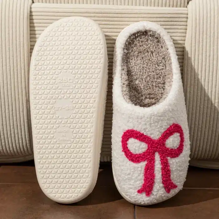Pantoufle Noeud Rose 3