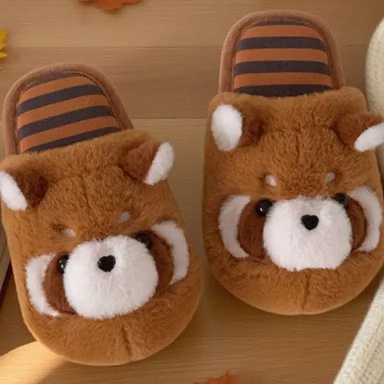 Pantoufle Panda Roux 5