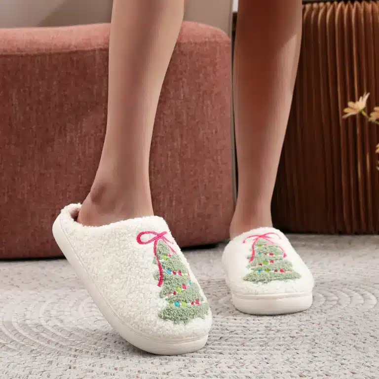 Chausson De Noël Femme Sapin 6