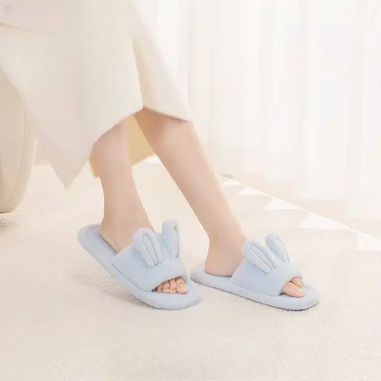 Pantoufles Oreilles De Lapin Semelle Fine 3