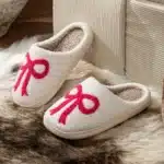 Pantoufle Noeud Rose 1