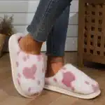 Pantoufles Peluche Inspiration Vache 3