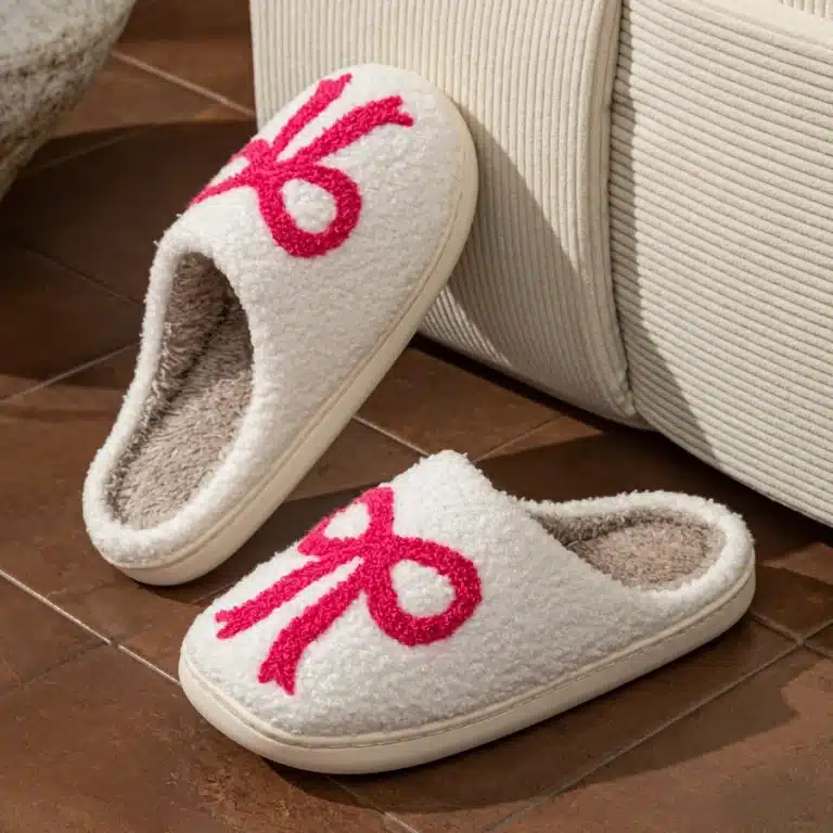 Pantoufle Noeud Rose 5