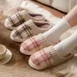 Pantoufles A Carreaux Femme 4