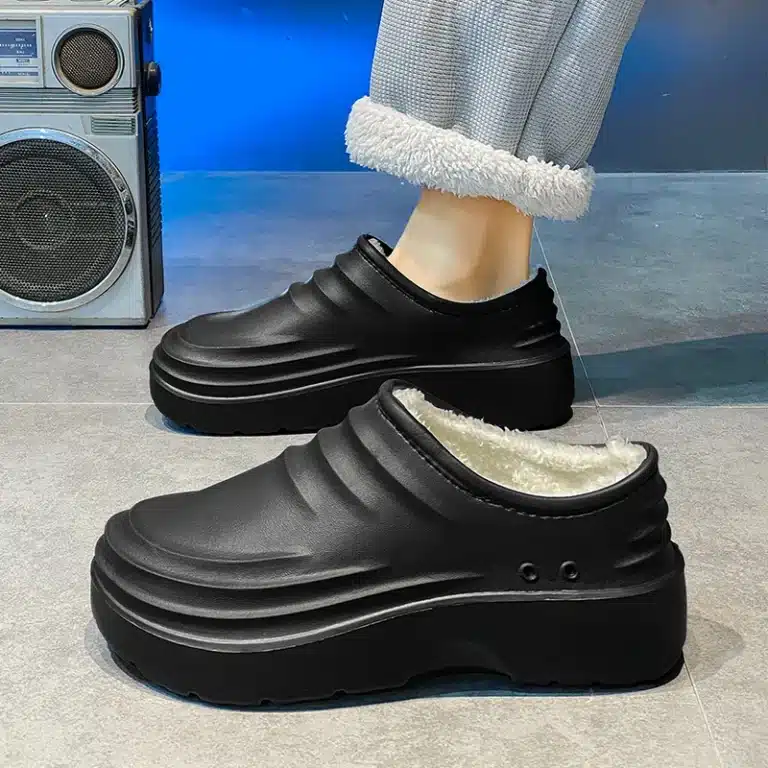 Chausson Mule Fourré Antidérapant 4