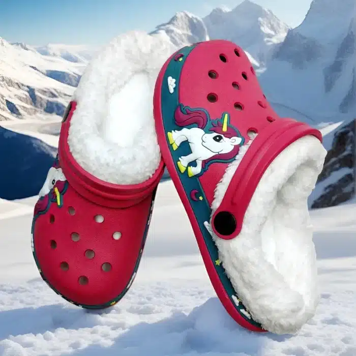 Chaussons Sabots Fourrés Licorne 1