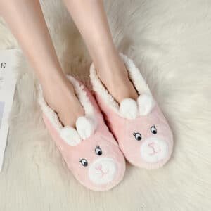 Pantoufles Ballerines Lapin Rose