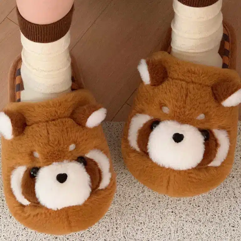 Pantoufle Panda Roux 1