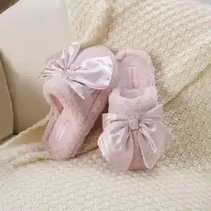 Pantoufles Noeud Satiné 1