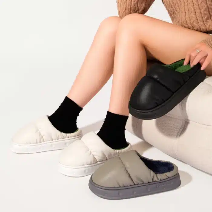 Chausson Doudoune Semelle Epaisse 2