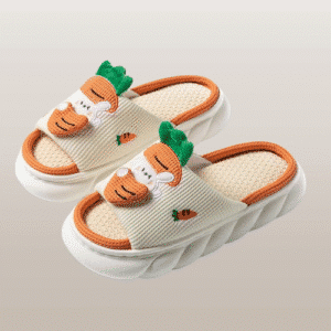 Pantoufles Lapin Carotte Lin