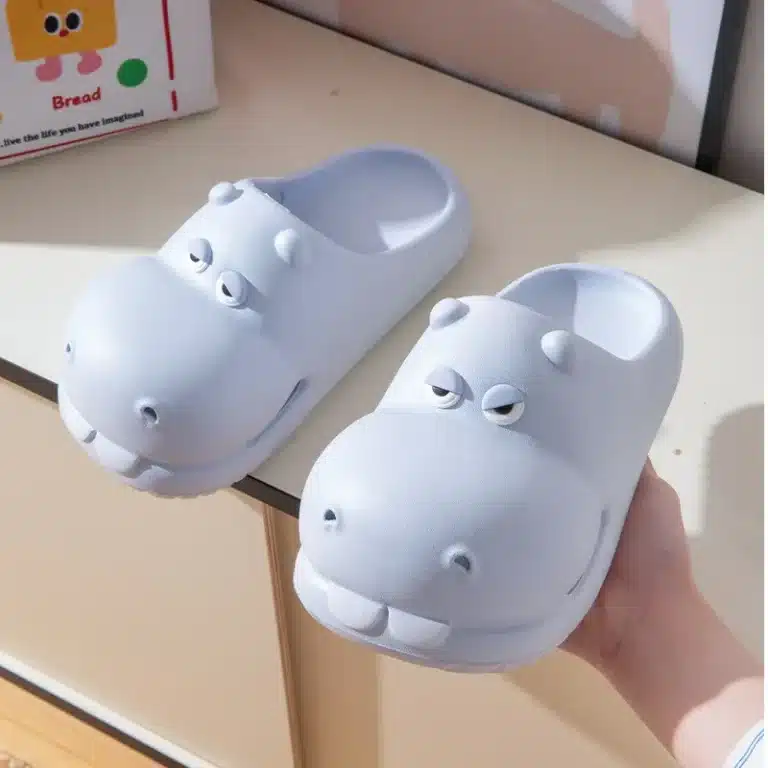 Chaussons Été Tête D\'Hippopotame Rigolo 7