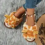 Pantoufles Ouvertes Girafe 2