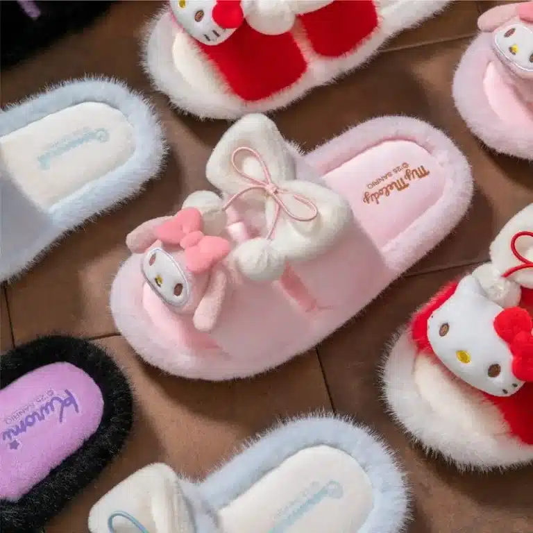 Pantoufles Mules Hello Kitty Mignonnes Avec Noeud 3