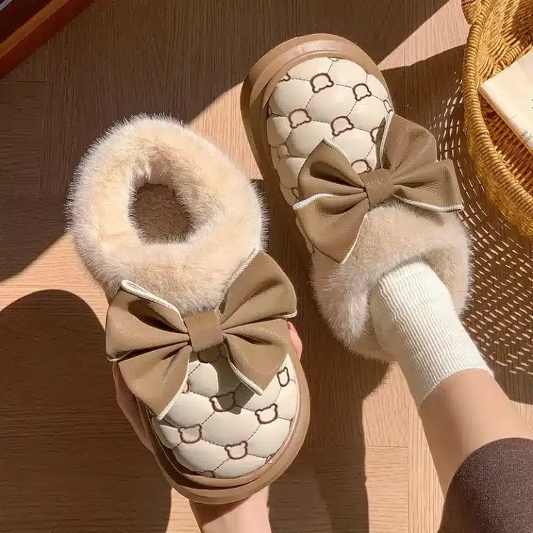 Chaussons Bottines Nounours Elégants Femme 1