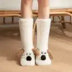 Chaussons Chaussettes Tête De Chien 2
