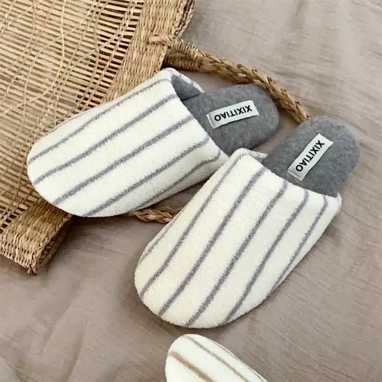 Chaussons Femme Rayures Fines 8