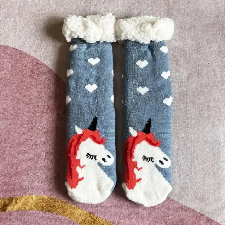 Chaussons Chaussettes Licorne Kawaii 2