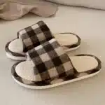 Chaussons Lin Femme À Carreaux 7