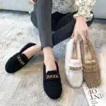 Pantoufles Mocassins Hiver Femme Avec Chaine 3