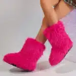 Chaussons Bottes Hautes Fausse Fourrure 6