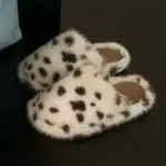 Chaussons Poilus Multicolores Pour Femme 2