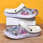 Chaussons Sabots Fourrés Papillons 1