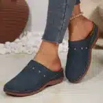 Chaussons Mules Compensées Élégantes Femme 4