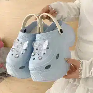 Sabots Epais Pour Femme Avec Papillons 1