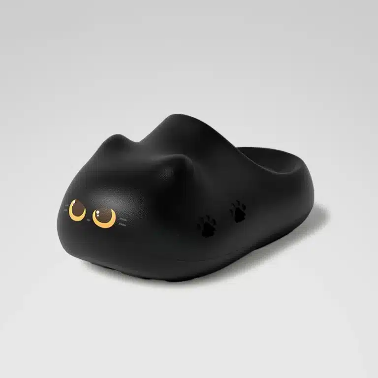 Chaussons Sabots Chat Noir Pour Femme 3