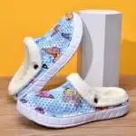 Chaussons Sabots Fourrés Papillons 3