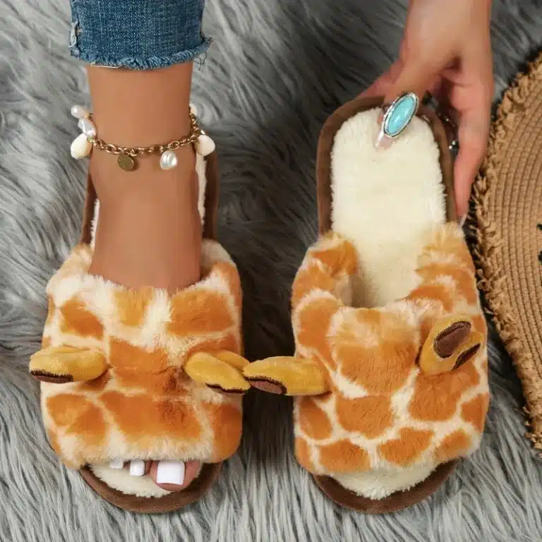 Pantoufles Ouvertes Girafe 1