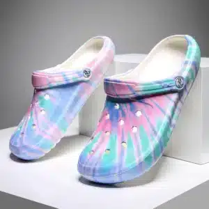 Sabots Crocs Colorés Femme Bleu Et Rose 2