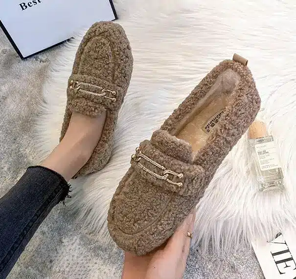Pantoufles Mocassins Hiver Femme 1