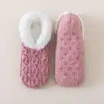 Chaussons Chaussettes Courtes Antidérapantes Fourrées 1