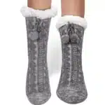 Chaussons Chaussettes Avec Pompons 2