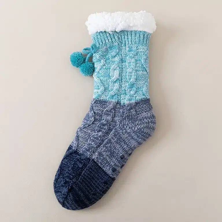 Chaussons Chaussettes Tricolores Femme 4