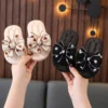 Claquettes Filles Noeuds A Pois 1