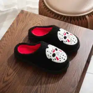 Pantoufles Halloween Squelette Coeur 6
